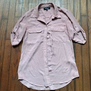 LULUS Button Down Shirt | Dusty Pink | Size XS